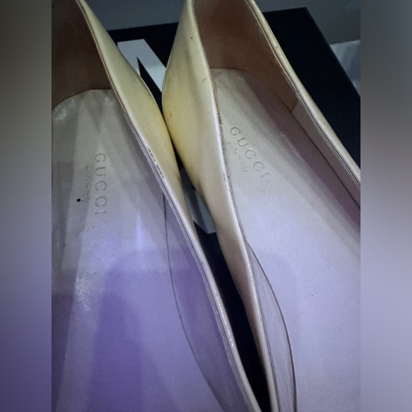 Gucci Patton Bamboo Ivory Ballet Flats 8B RARE - Picture 7 of 11